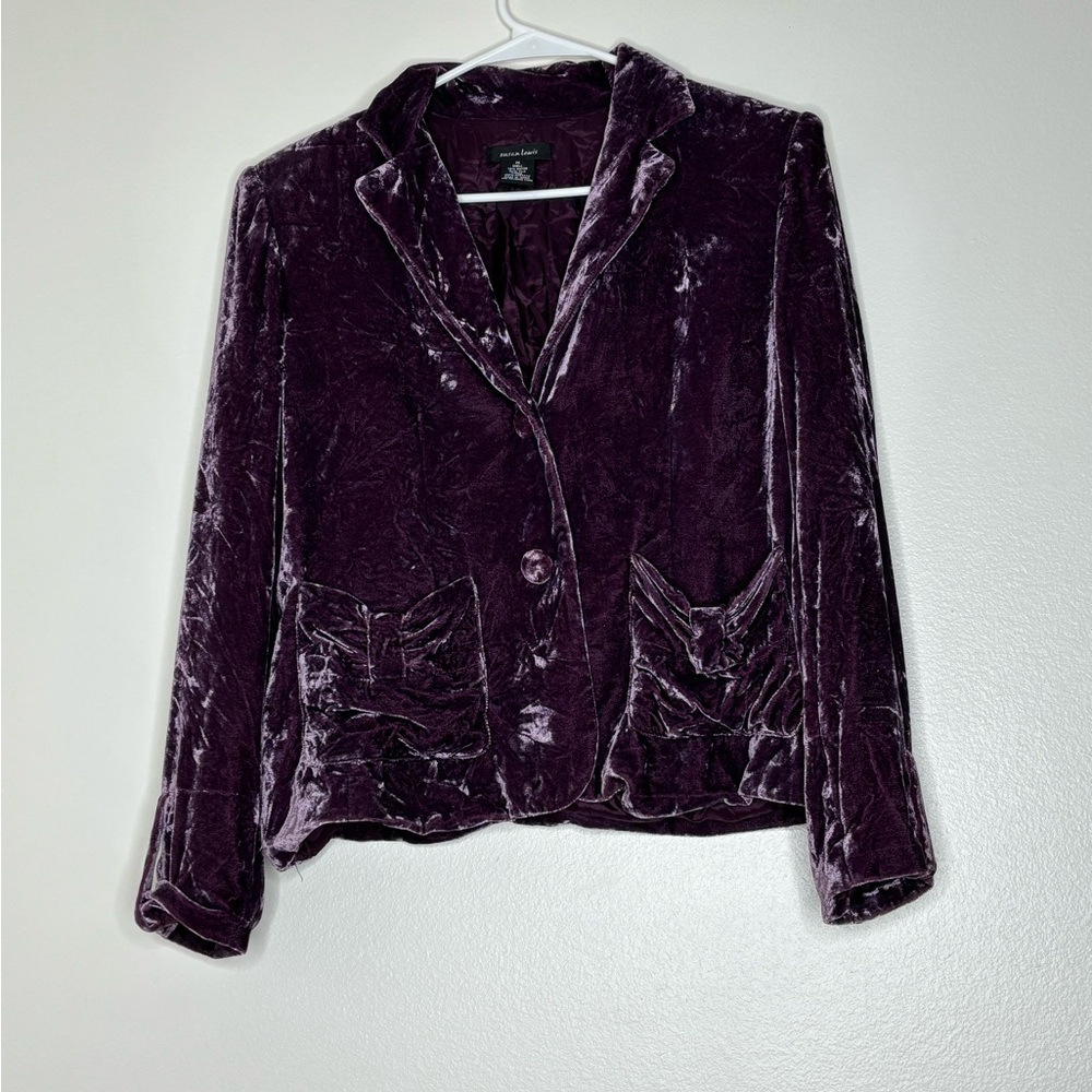 Susan Lewis Purple Velvet Blazer Sz M
